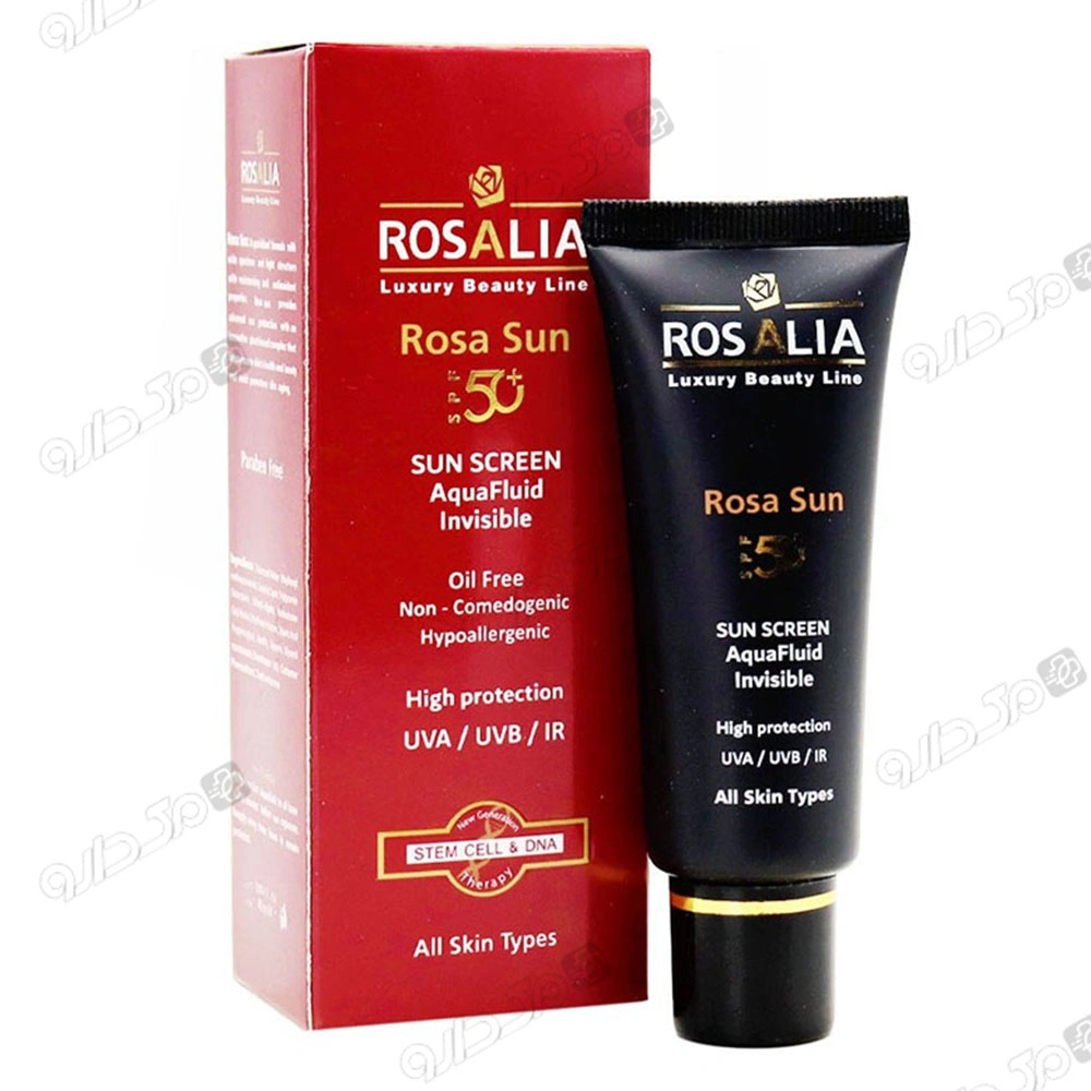 ضد آفتاب بی‌رنگ SPF50 انواع پوست رزالیا